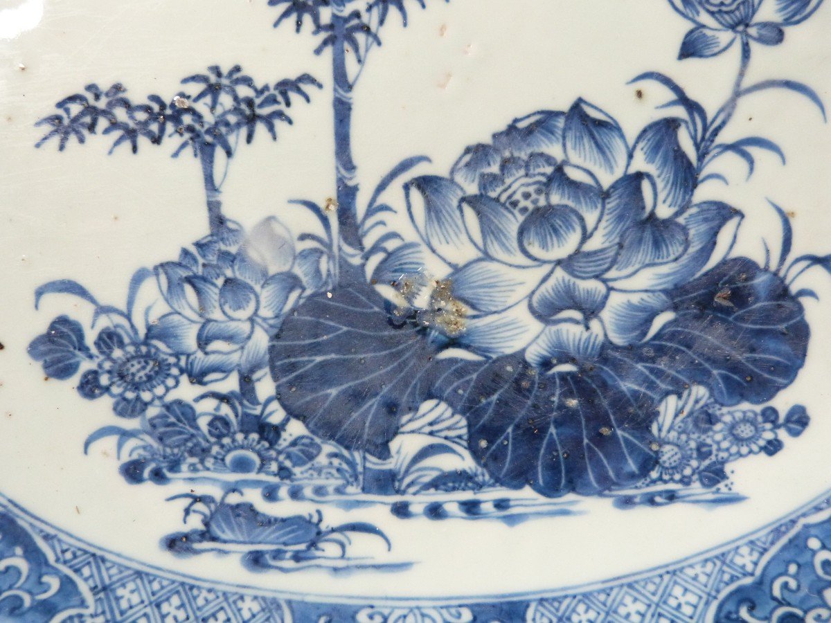 Grand Plat En Porcelaine De Chine XVIIIeme  Compagnie Des Indes-photo-4