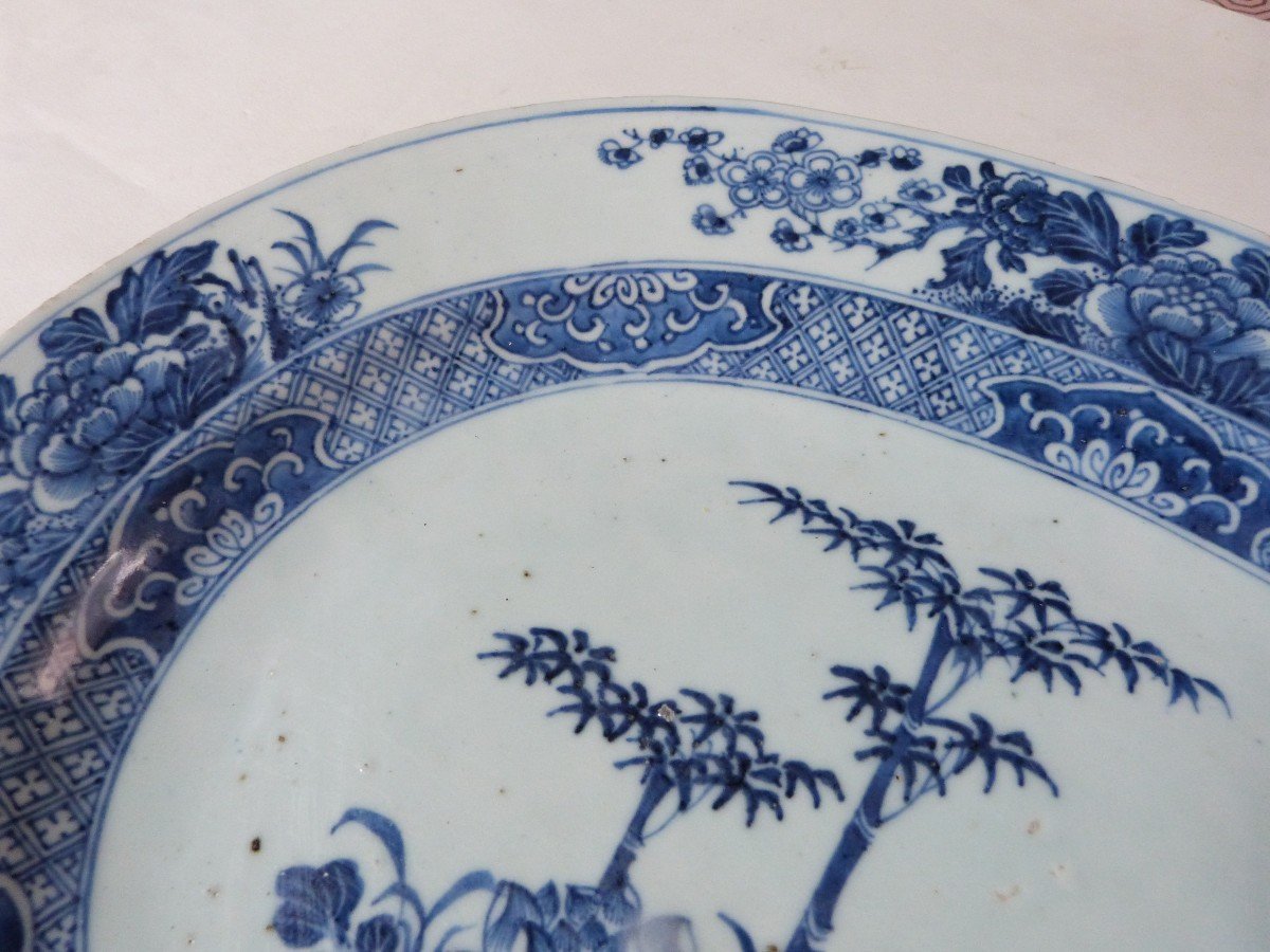 Grand Plat En Porcelaine De Chine XVIIIeme  Compagnie Des Indes-photo-1
