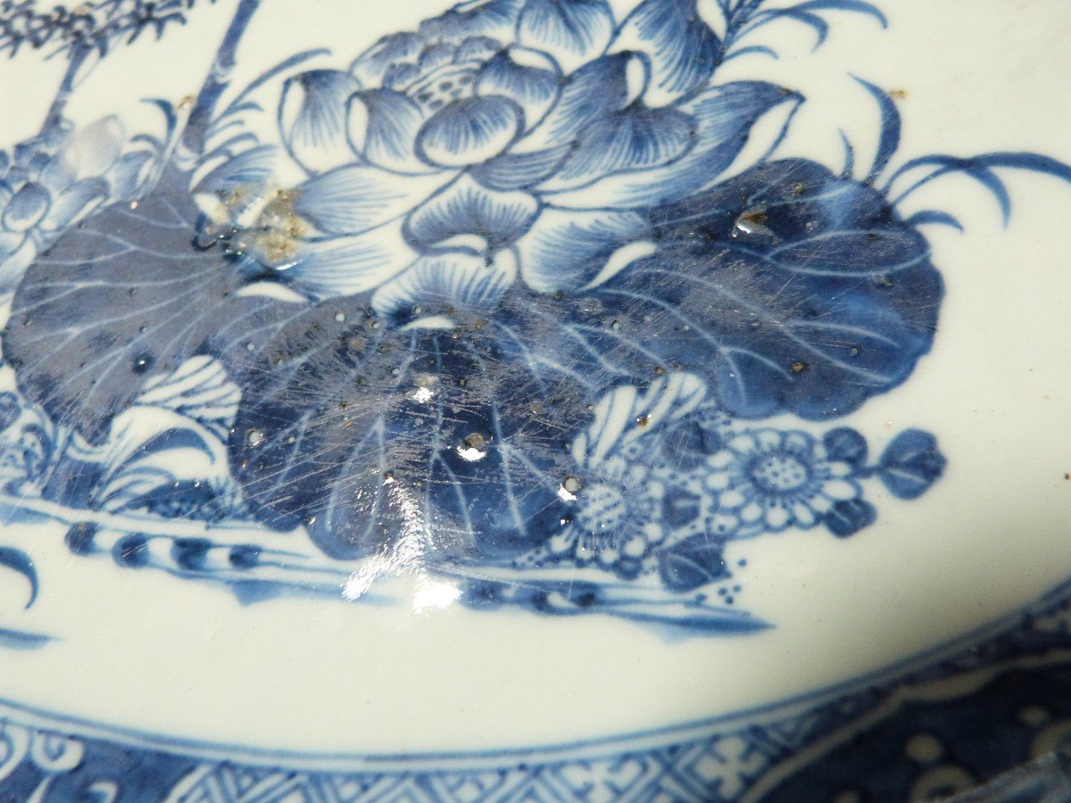 Grand Plat En Porcelaine De Chine XVIIIeme  Compagnie Des Indes-photo-3