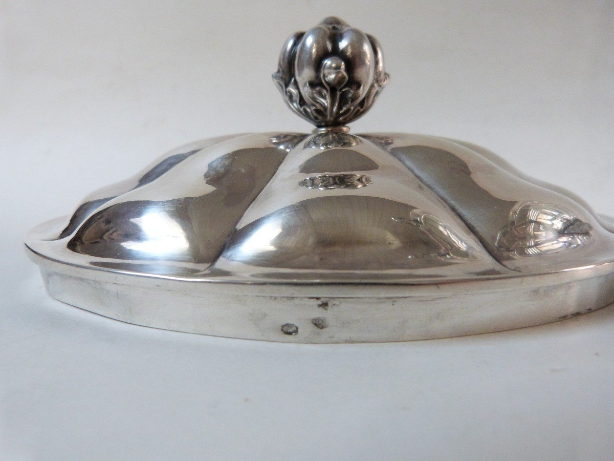 Solid Silver And Crystal Drageoir Restoration Period 1840 Veyrat Goldsmith Paris-photo-4