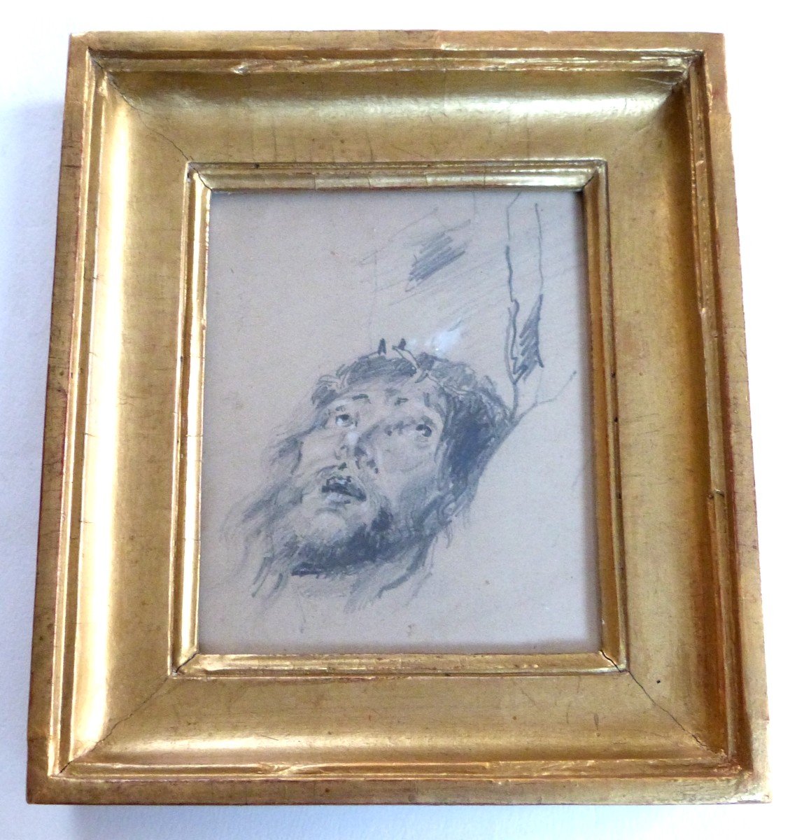 Clément Boulanger After Rubens Drawing Head Of Christ Restoration Period 