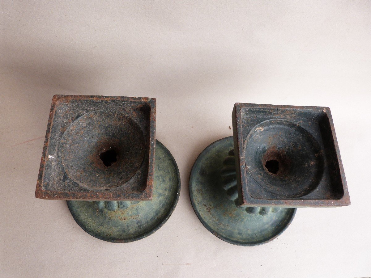 Paire De Vases Médicis Fonte De Fer XIXeme Ornement De Jardin -photo-6