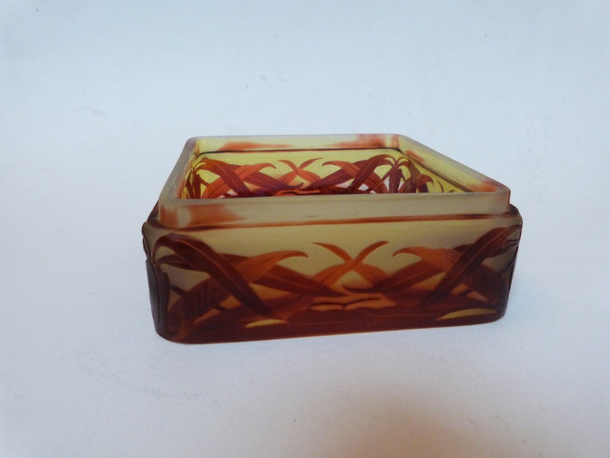 Bottom Of Candy Box Ets Gallé Rare Square Shape -photo-2