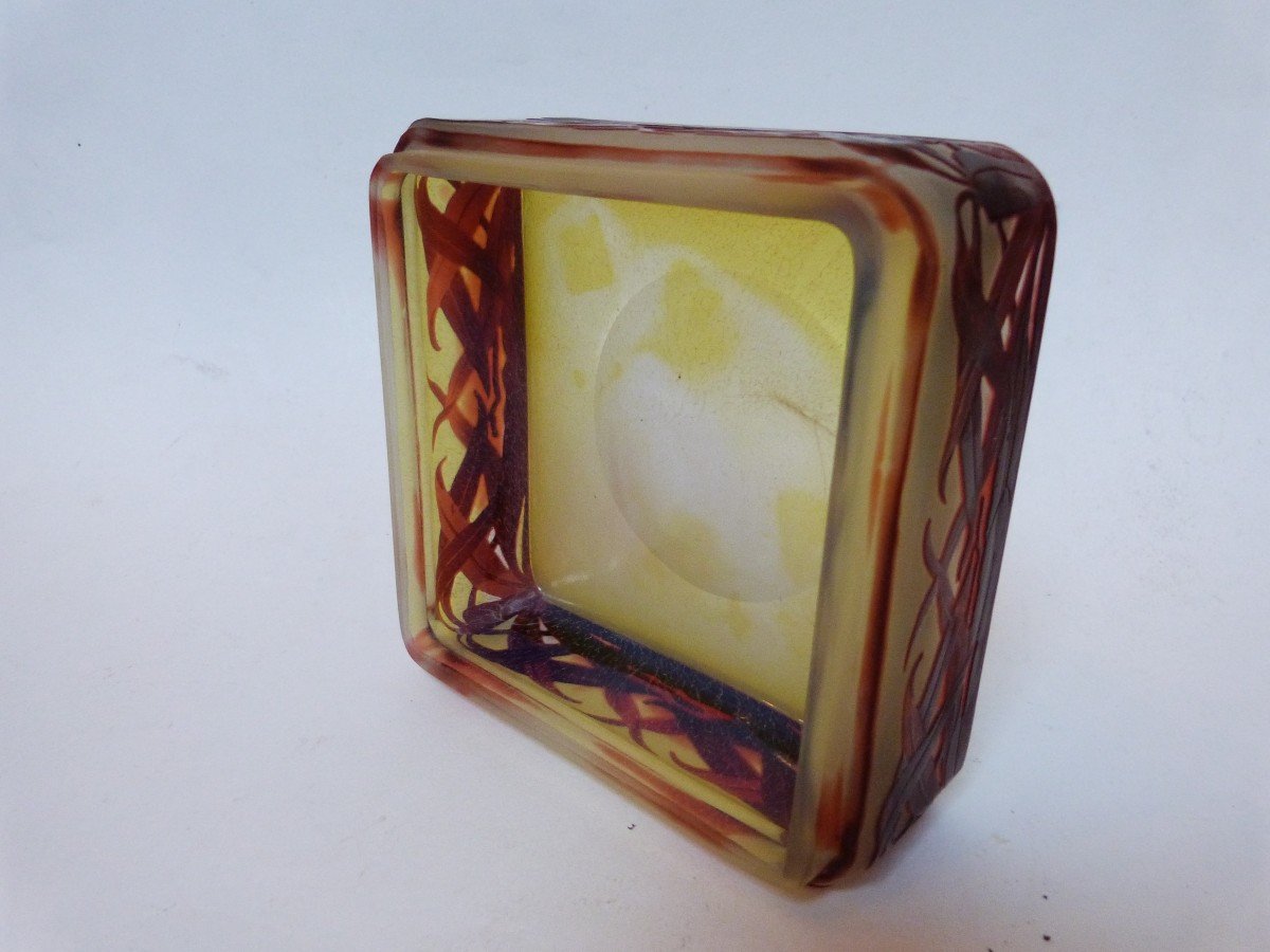 Bottom Of Candy Box Ets Gallé Rare Square Shape -photo-3
