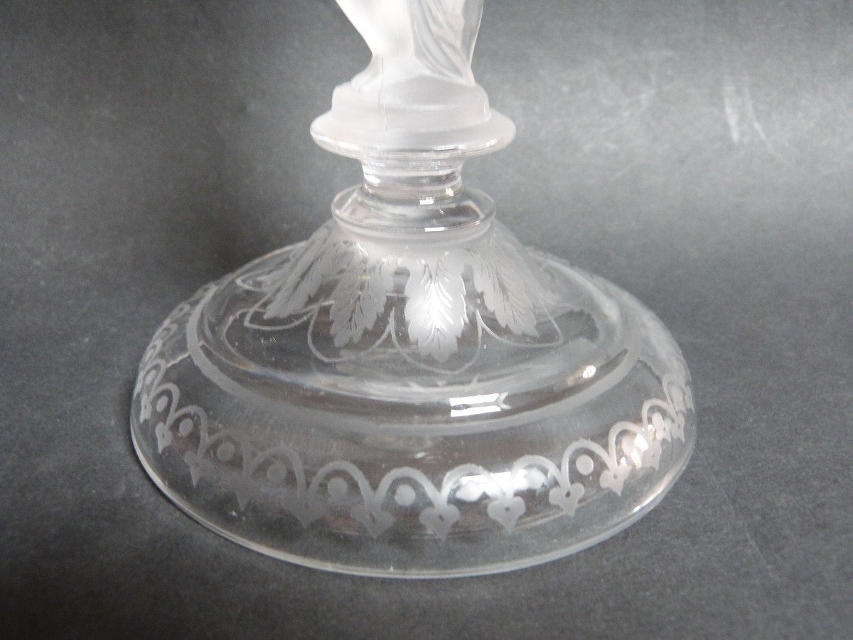 Crystal Candle Holder Attributed To Baccarat Mid-19th Century Rare Model-photo-4
