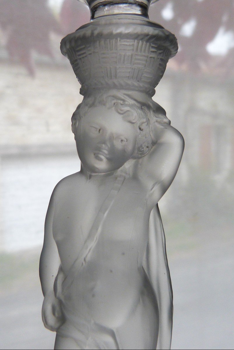 Crystal Candle Holder Attributed To Baccarat Mid-19th Century Rare Model-photo-6