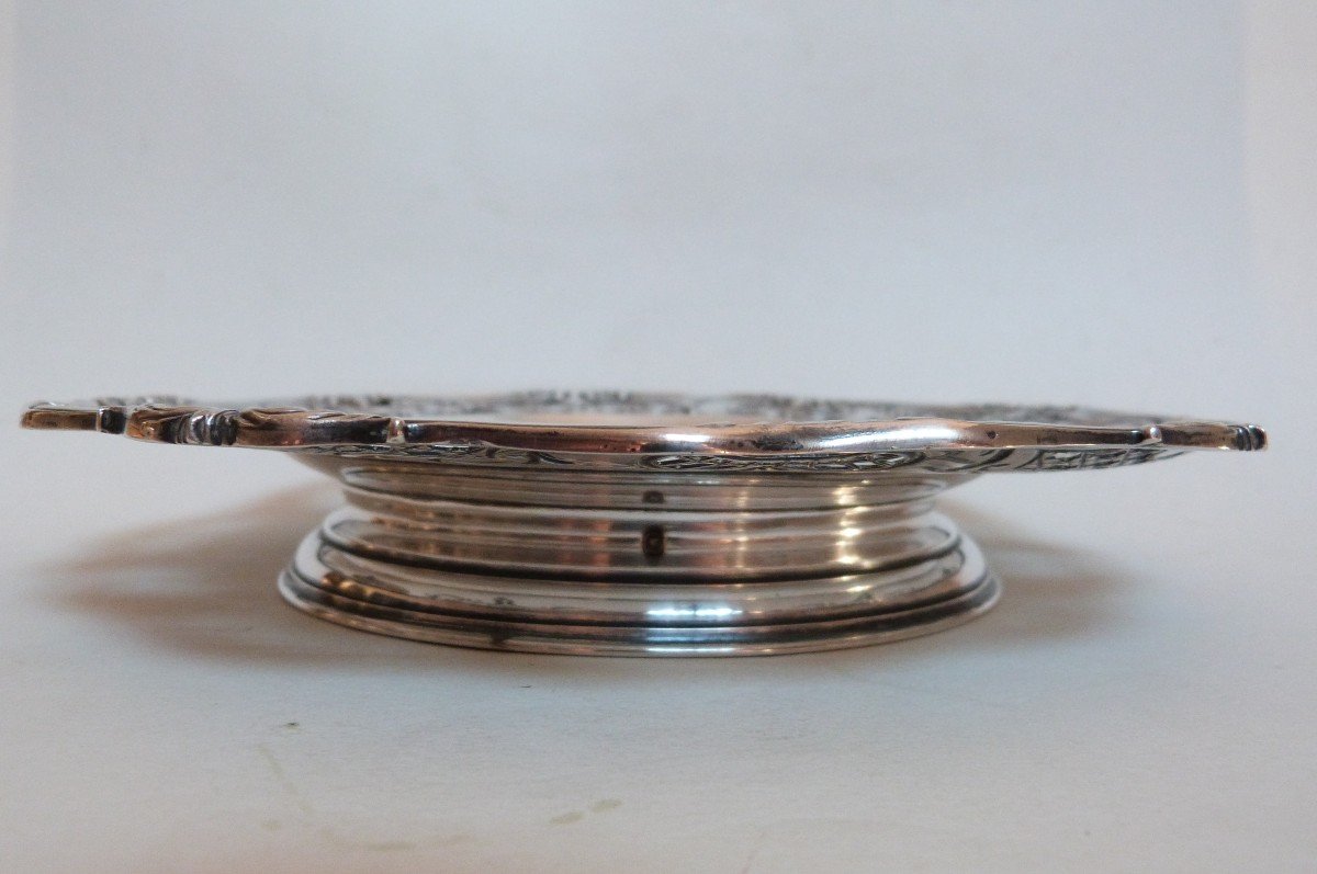 Plat Présentoir Argent Massif Tetard Frères Paris Modèle Ajouré Louis XV-photo-3