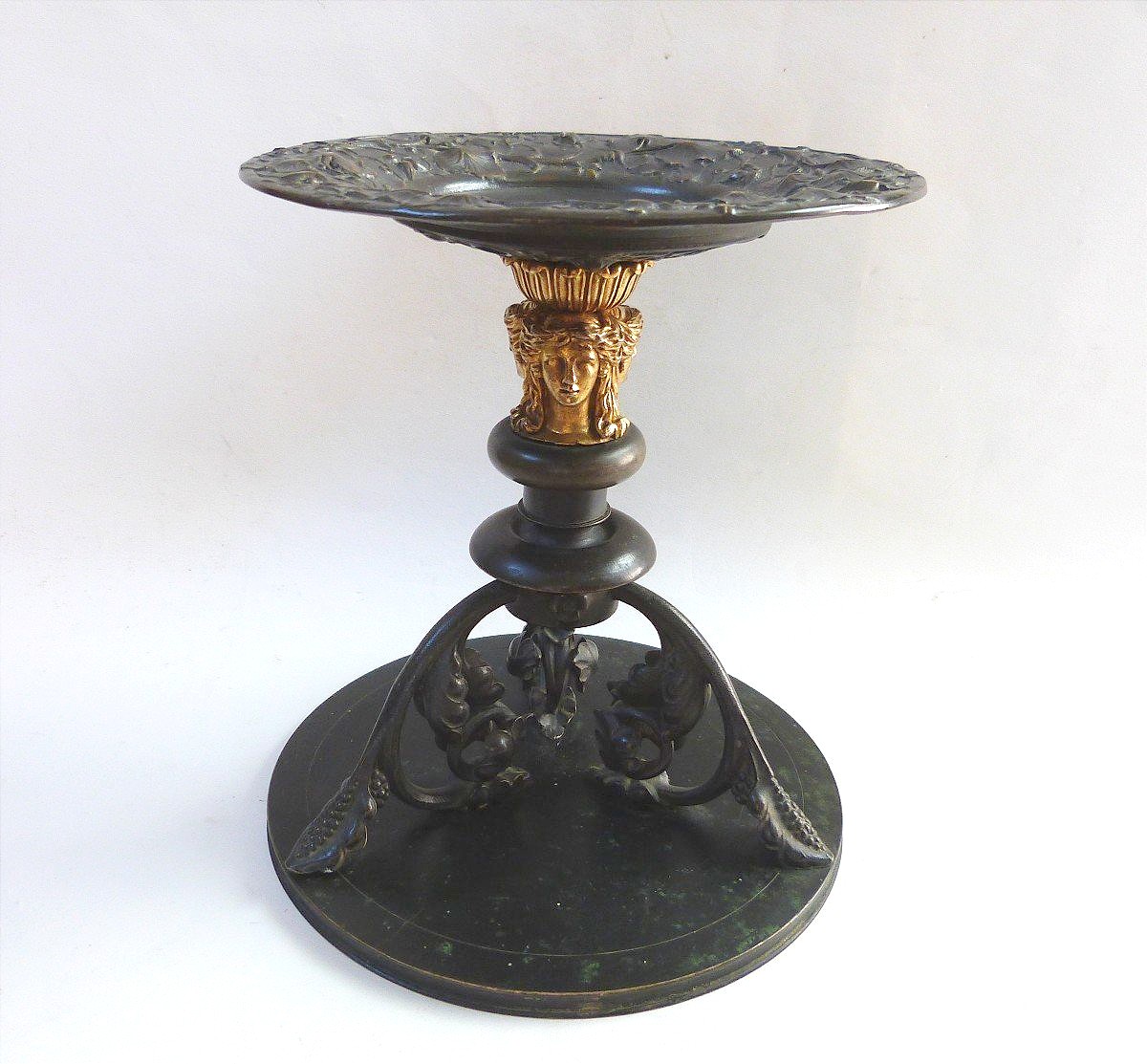 Coupe Surtrout De Table Porte Assiette En Bronze De Style Empire -photo-2