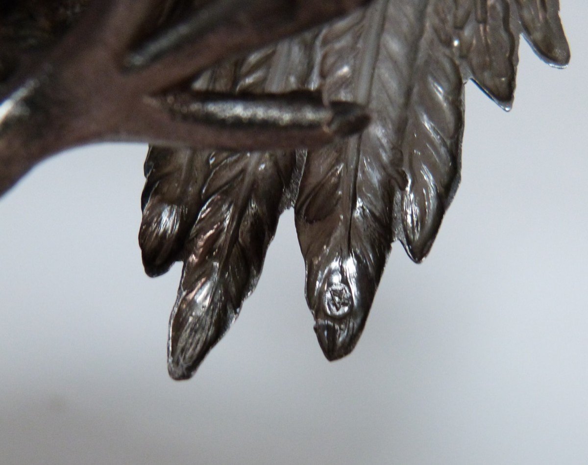 Ornamental Roosters In Solid Silver Spain First Half Of The 20th Century -photo-6