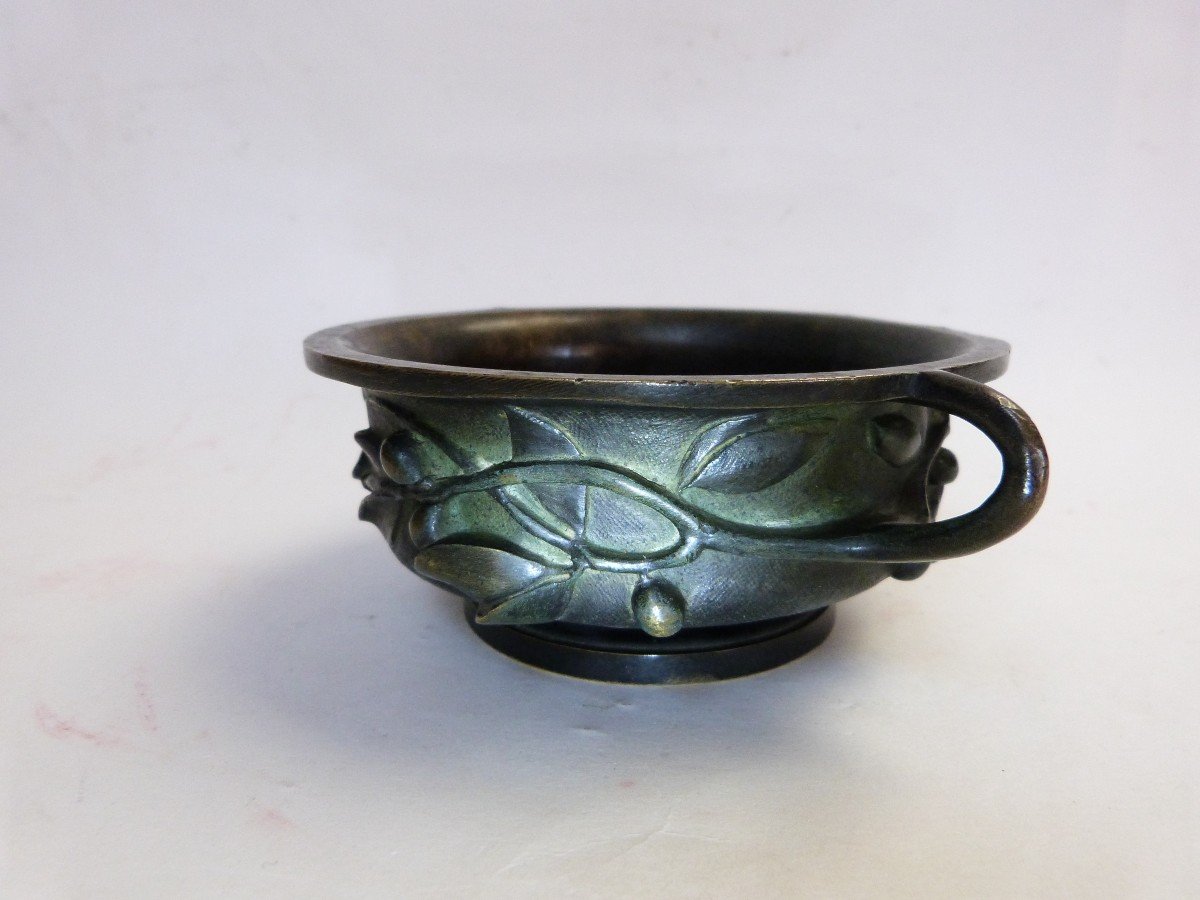 Bronze Cup After Antique 19th Century Restoration Grand Tour Period-photo-3