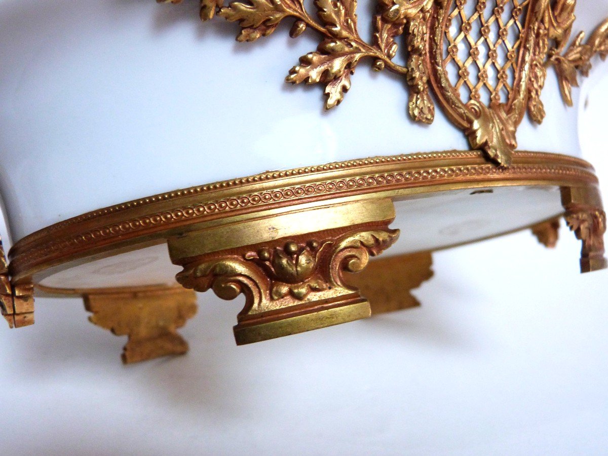 Jardinière In Sèvres Porcelain 1845 And Gilt Bronze For The Château Des Tuileries-photo-3