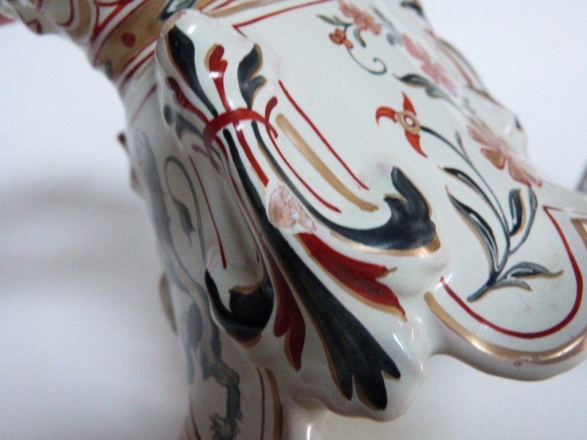 Emile Gallé Rare Pair Of Earthenware Vases Heraldic Decor -photo-6