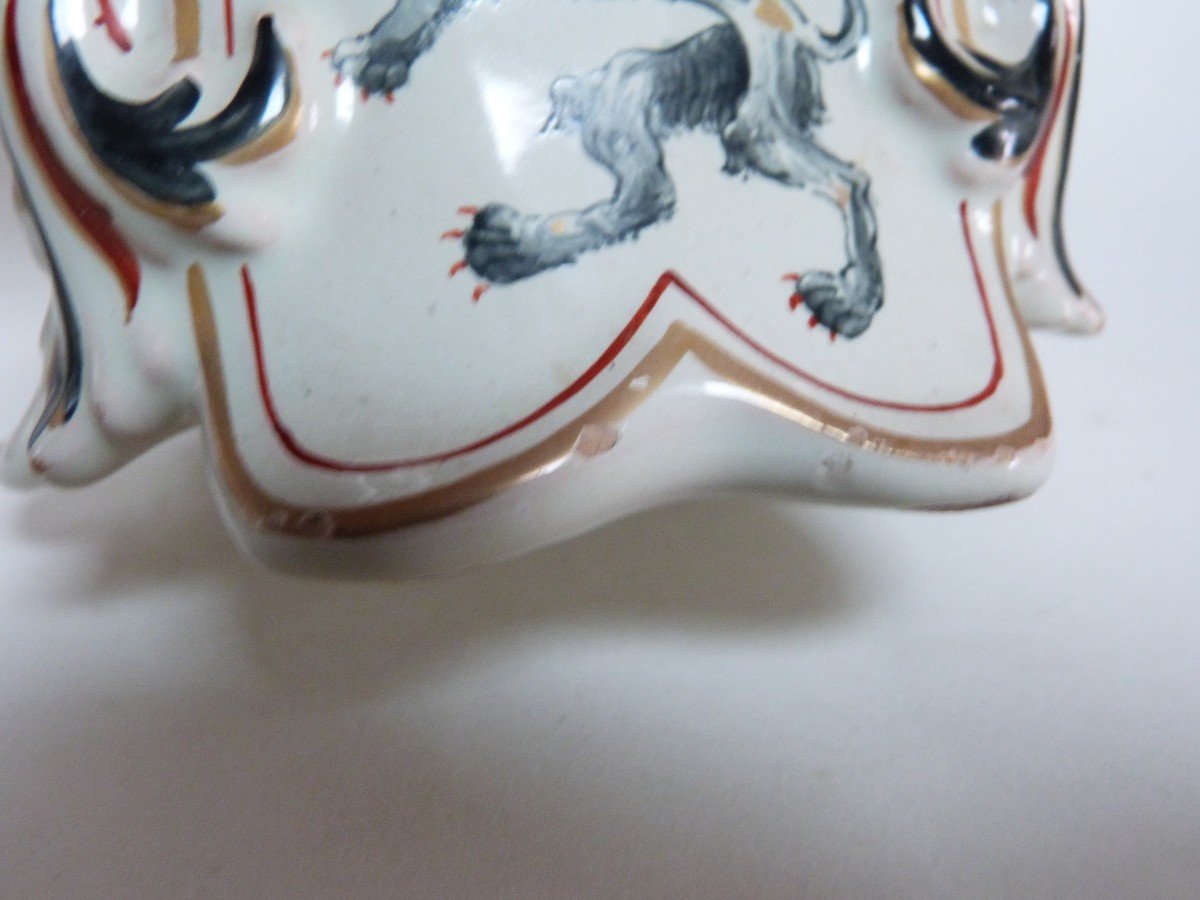 Emile Gallé Rare Pair Of Earthenware Vases Heraldic Decor -photo-7