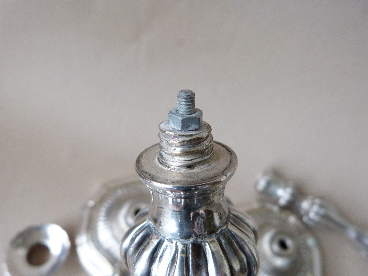 Rare Pair Of Louis XV Period King's Model Candelabras -photo-5
