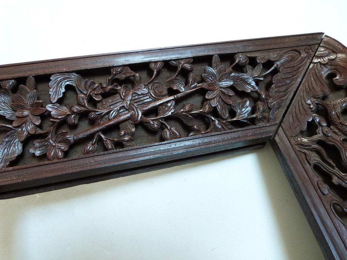 Carved Wooden Frame South China Or Vietnam Late 19th Century -photo-3