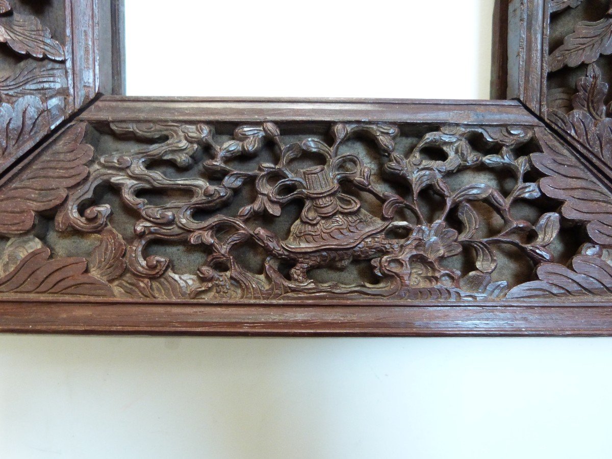 Carved Wooden Frame South China Or Vietnam Late 19th Century -photo-4