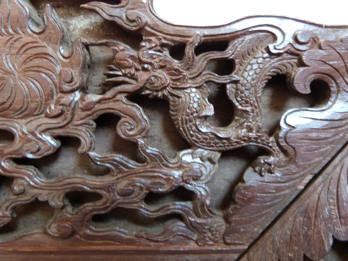 Carved Wooden Frame South China Or Vietnam Late 19th Century -photo-3
