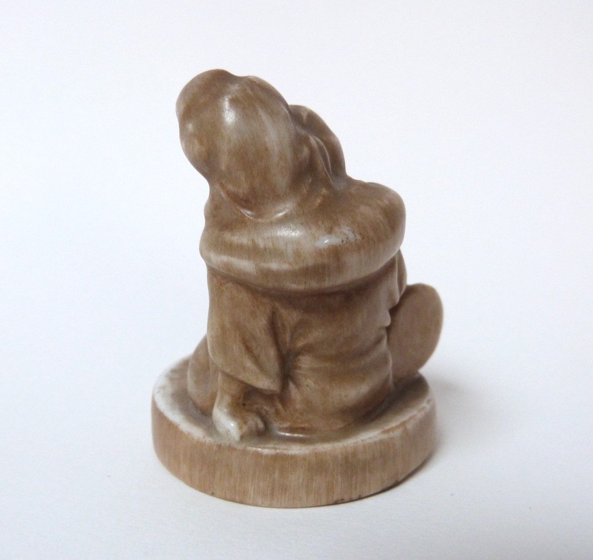 Okimono En Porcelaine à l'Imitation De l'Ivoire Japon -photo-4