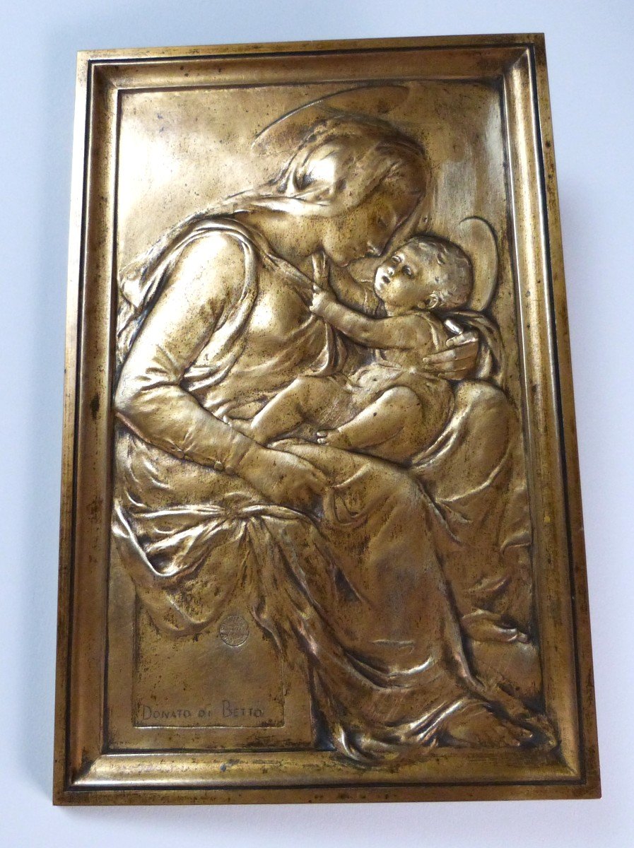 Bronze Sculpture Virgin And Child Italian Renaissance Foundry Thiebaut Fumière Lost Wax-photo-7