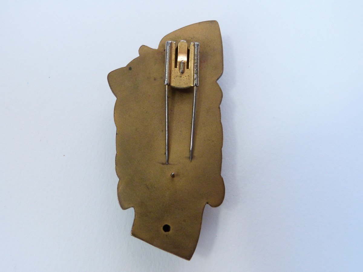 Emile Monier Broche Art Déco Bronze Exposition Coloniale 1931 Femme Créole -photo-1