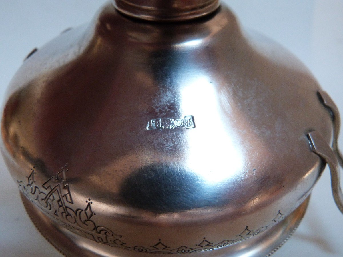 Coupe En Argent Massif Moscou 1889 Orfèvrerie Russe-photo-5