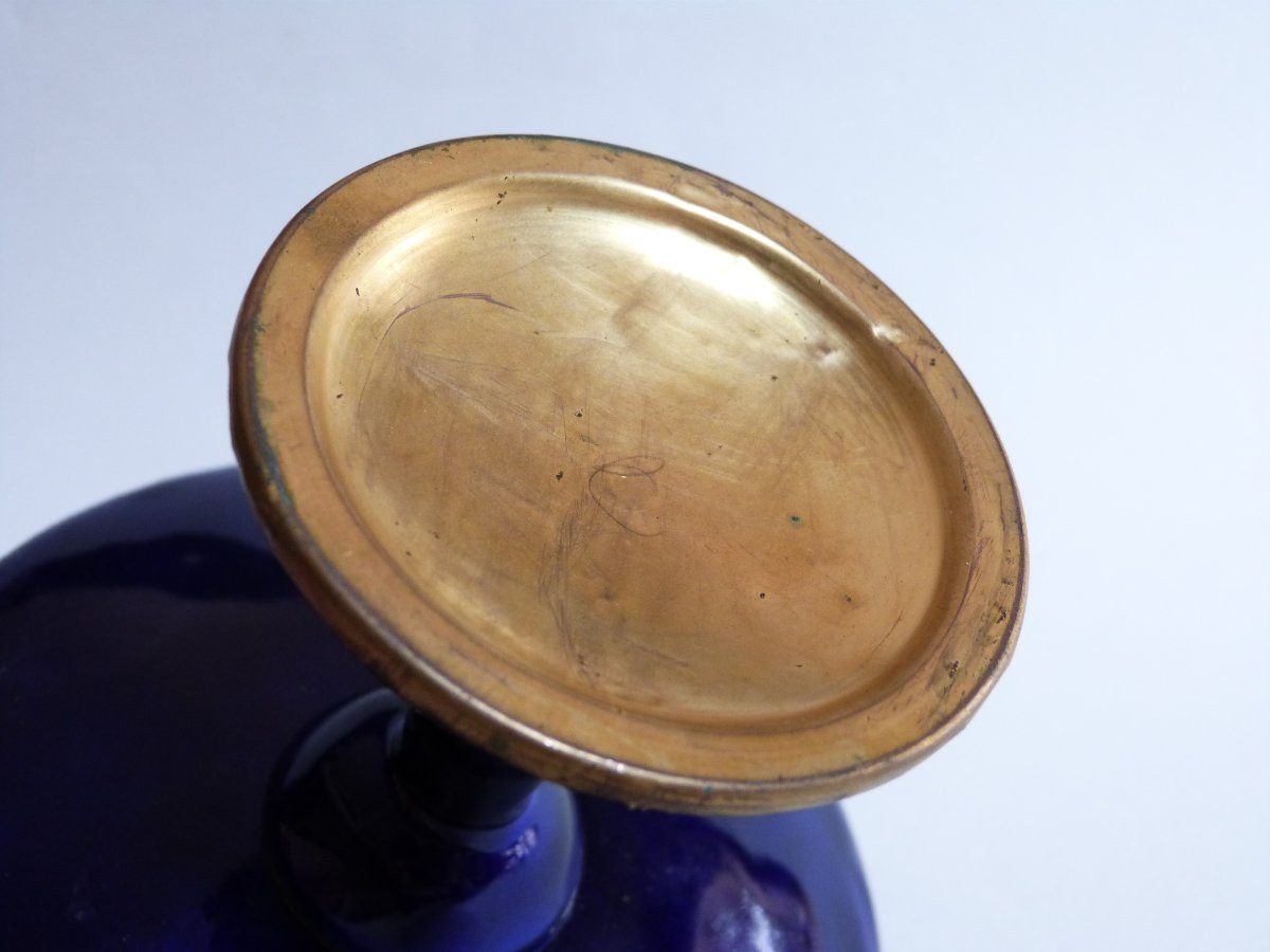 Limoges Enamel Cup Signed With Angel Decor, Late 19th Century -photo-6