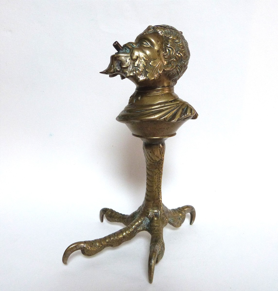 Severo Calzetta Da Ravenna Lampe à Huile Renaissance En Bronze Italie Grand Tour XIXeme