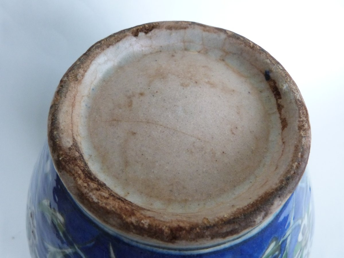 Kadjar Vase In Siliceous Ceramic, Persian, Iran, 19th Century -photo-7