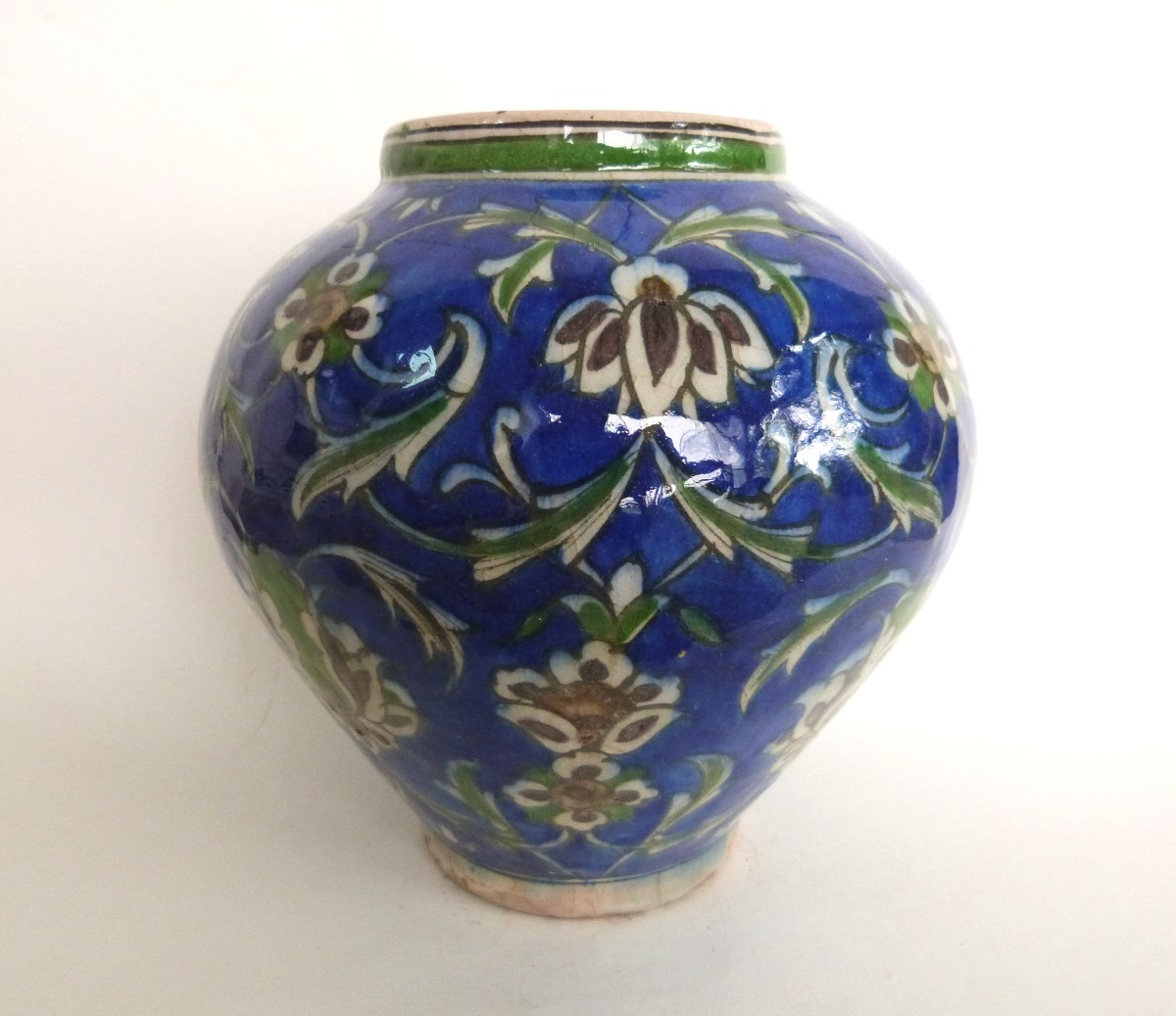 Kadjar Vase In Siliceous Ceramic, Persian, Iran, 19th Century 