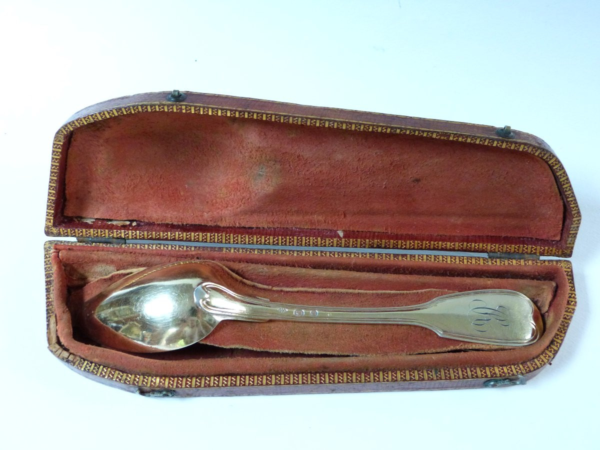 Cadet Cutlery In Solid Silver, Empire Period, Original Box-photo-7