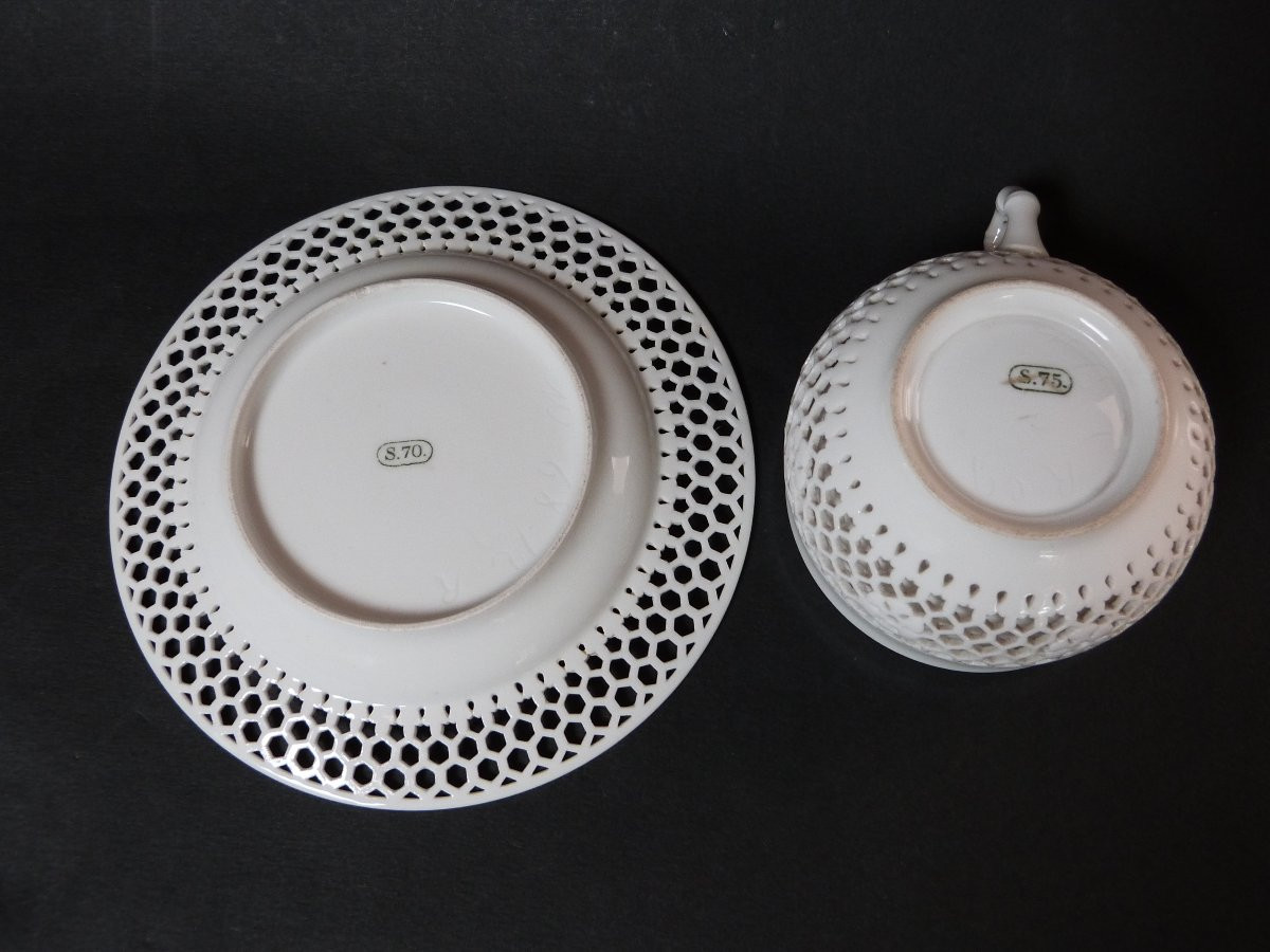 Chinese Reticulated Decor Cup In Sèvres Porcelain 1870 And 75 -photo-4
