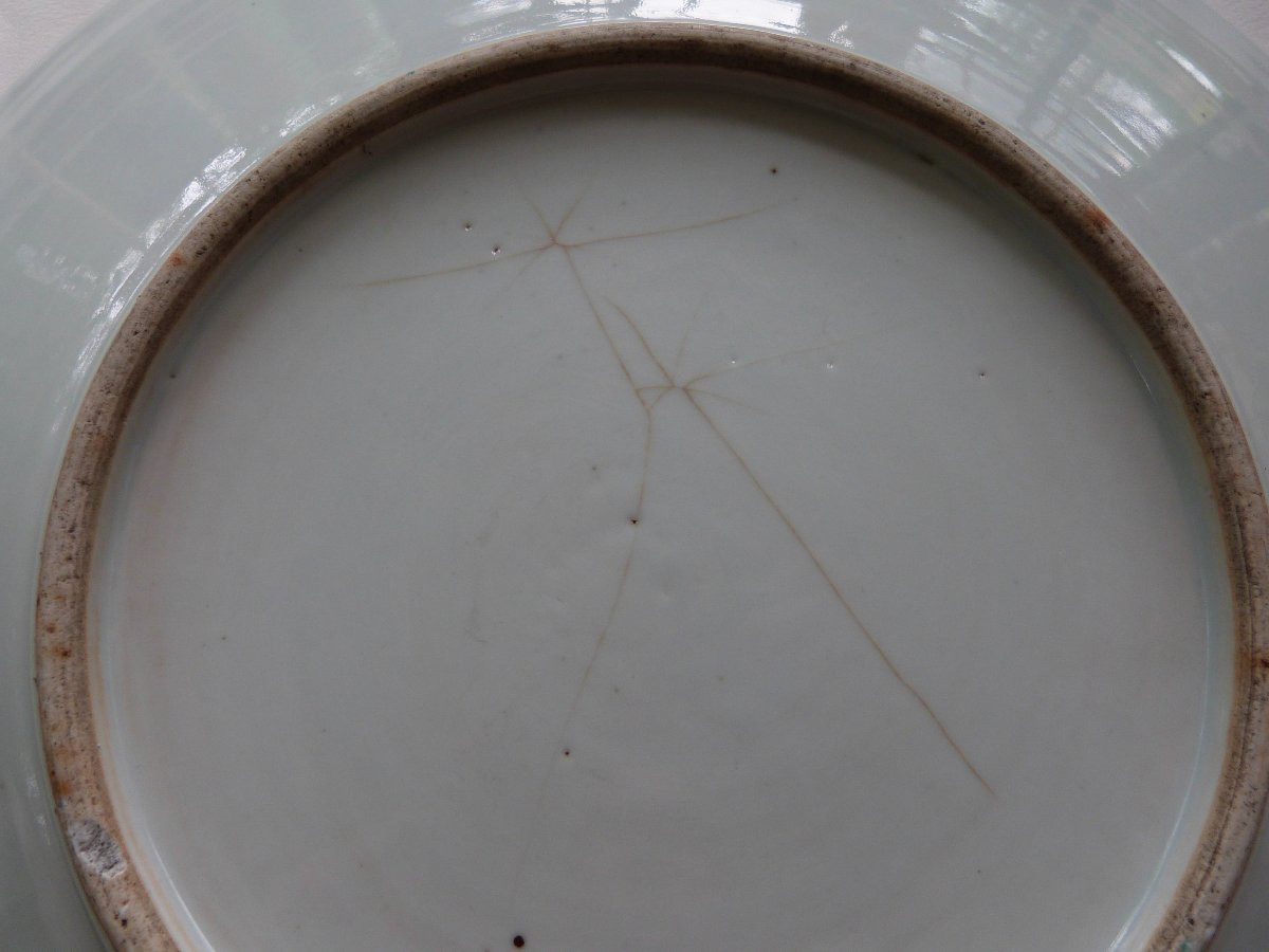 Grand Plat En Porcelaine De Chine Compagnie Des Indes Rouge De Fer XVIIIeme-photo-8