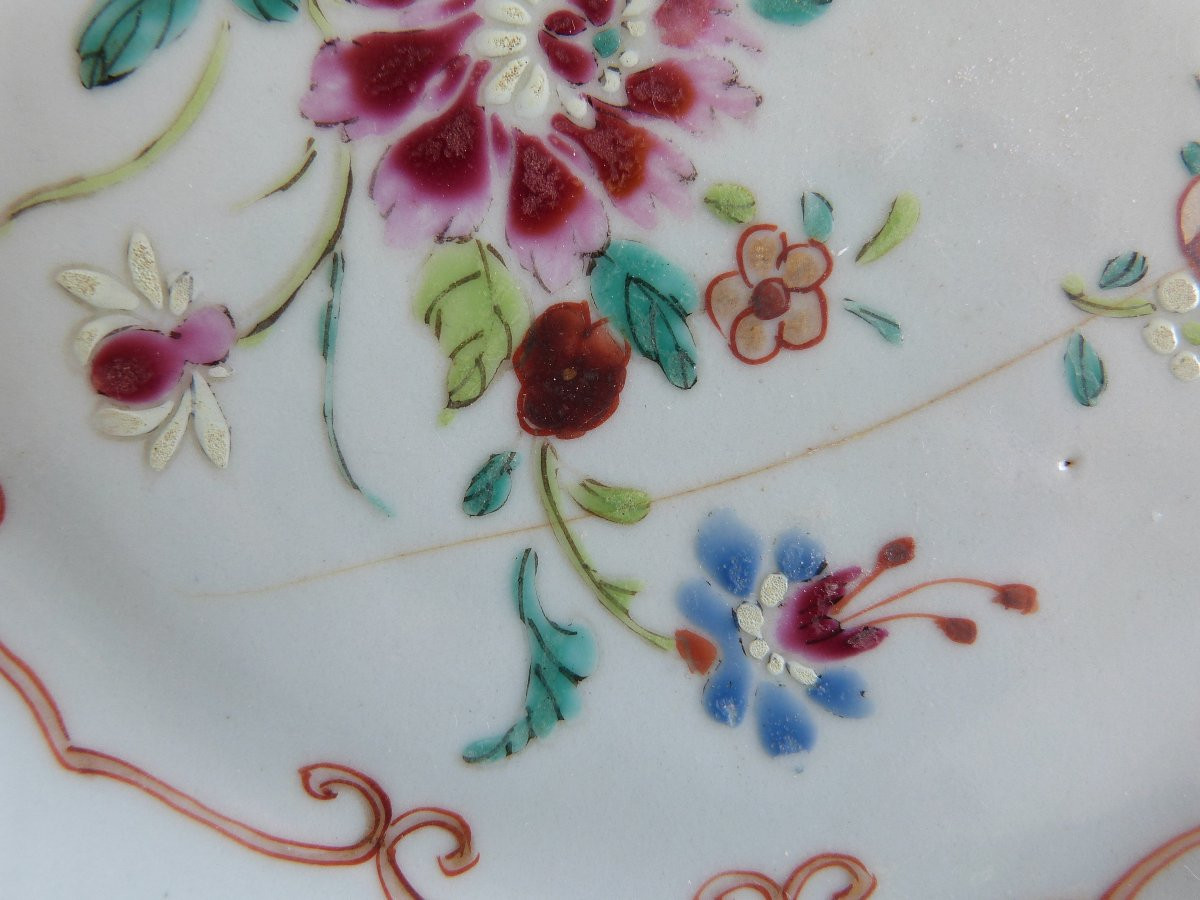 Set Of 12 Chinese Porcelain Plates, Compagnie Des Indes, 18th Century-photo-5