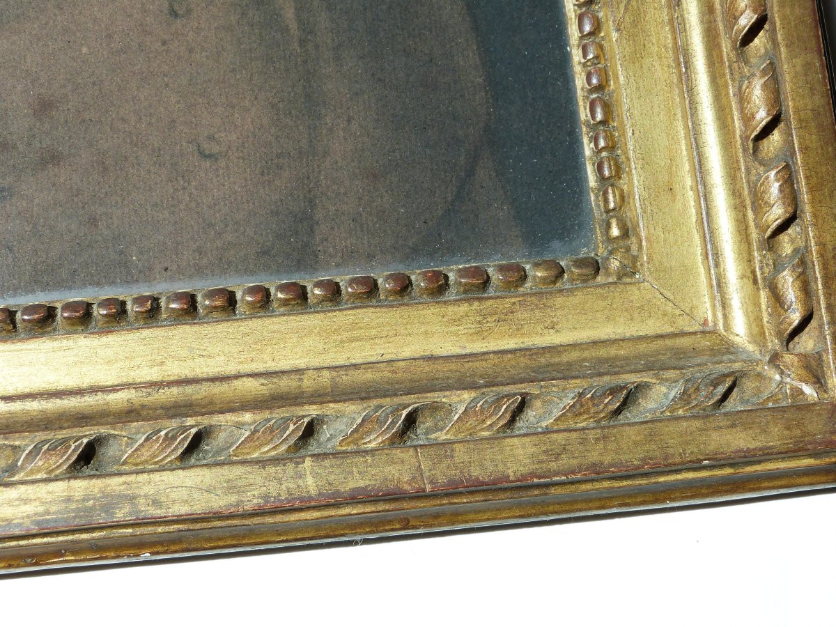 Late 18th Century Pastel Portrait Of A Young Boy In A Louis XVI Sculpted Frame-photo-6