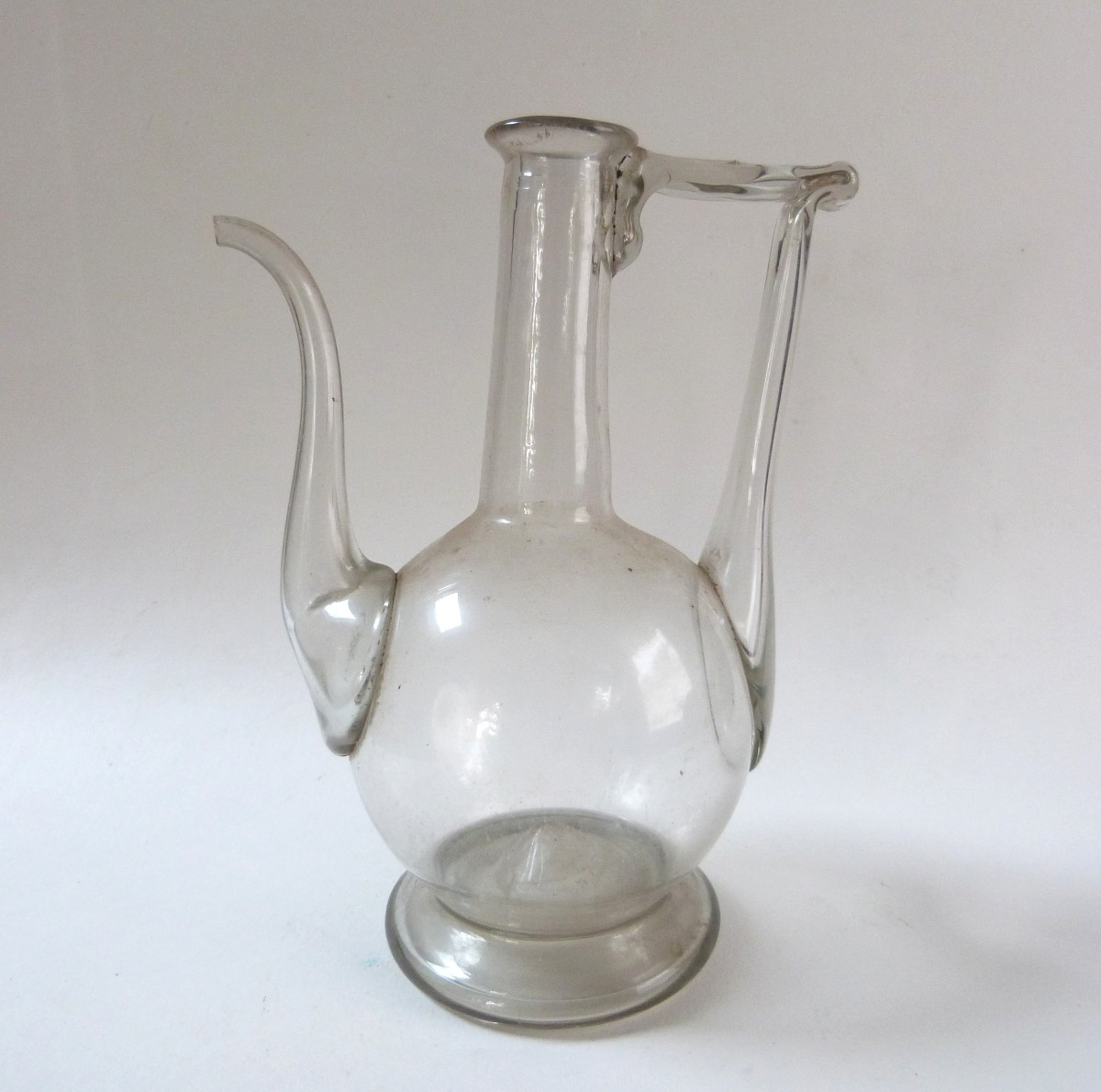 18th Century Blown Glass Oil Cruet 