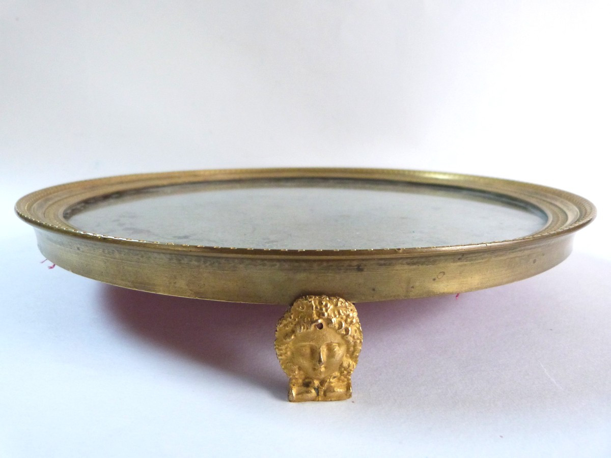 19th Century Empire Period Gilt Bronze And Mercury Mirror Table Centrepiece