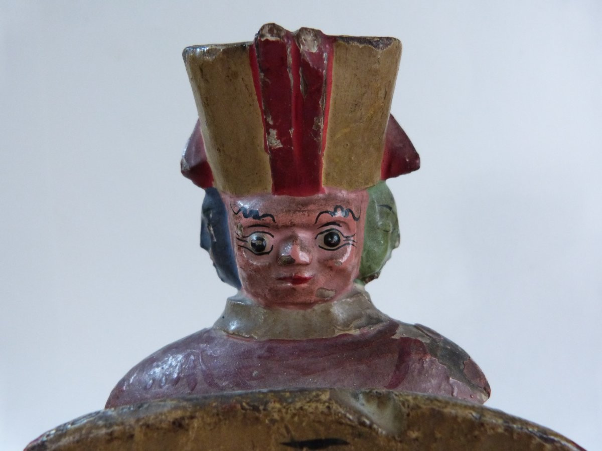 Statuette de dignitaire en bois sculpté Chine XIXeme -photo-4