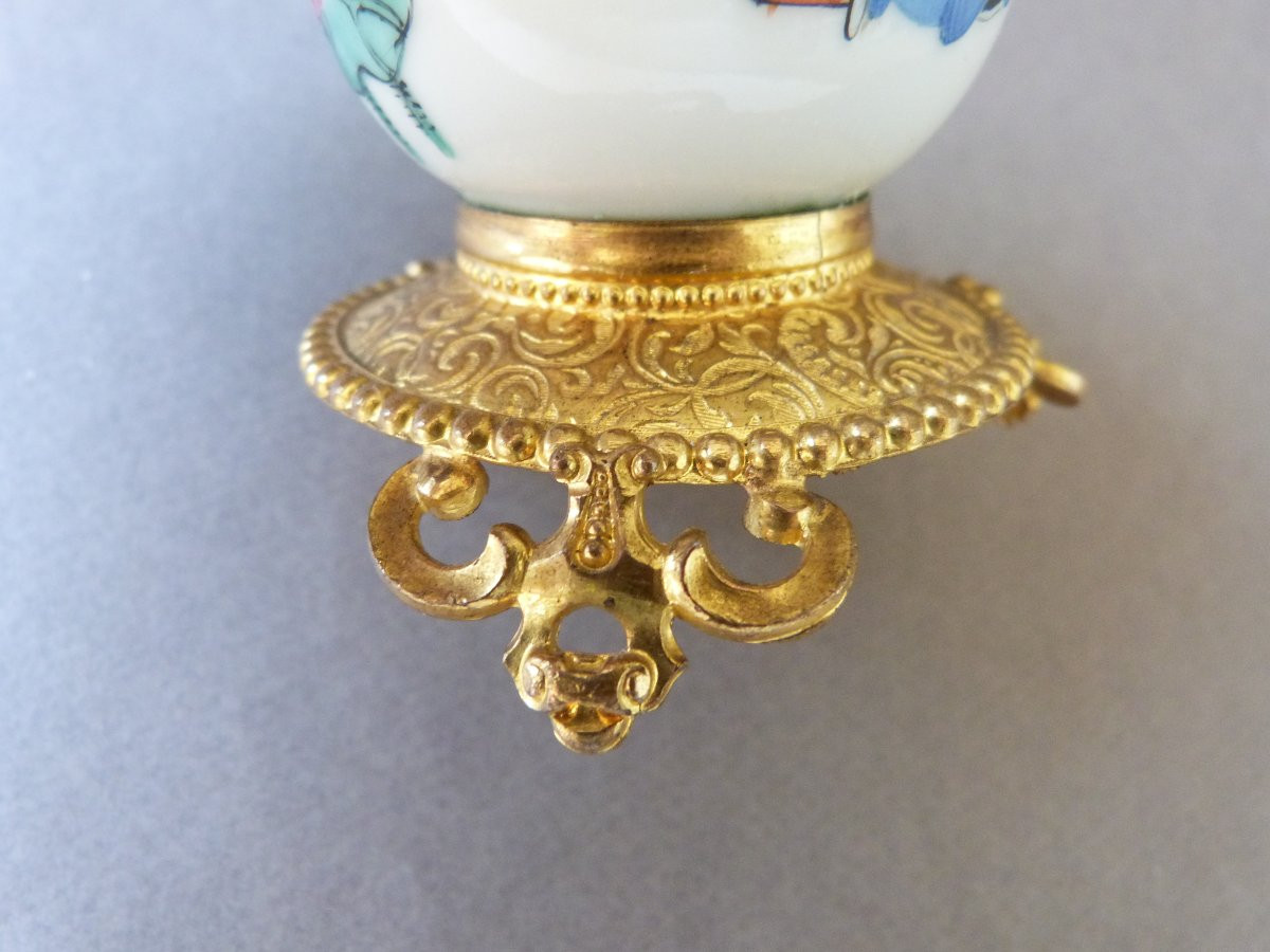 Chinese Porcelain Cup Wu Shuang Pu Gilt Bronze Mount 19th Century-photo-5