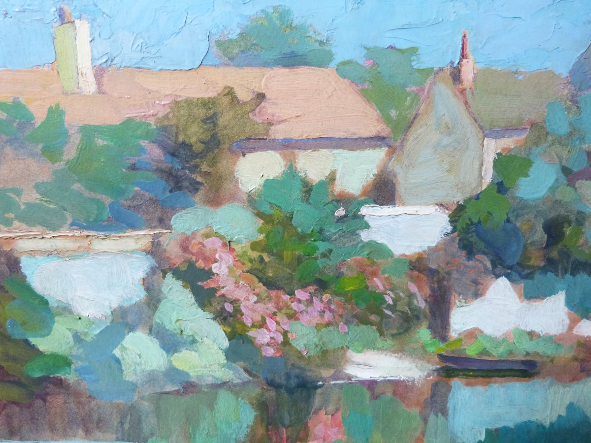 Achille Gaston Marchal Landscape Of Seine Et Marne Crécy Early 20th Century -photo-1