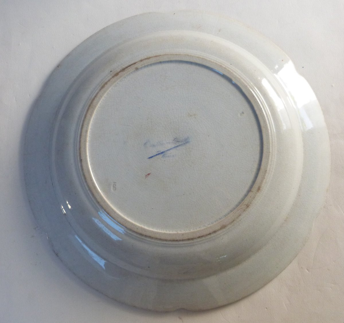 Plat Japonisant du service "grands oiseaux " de l'escalier de cristal d'Emile Pannier -photo-3