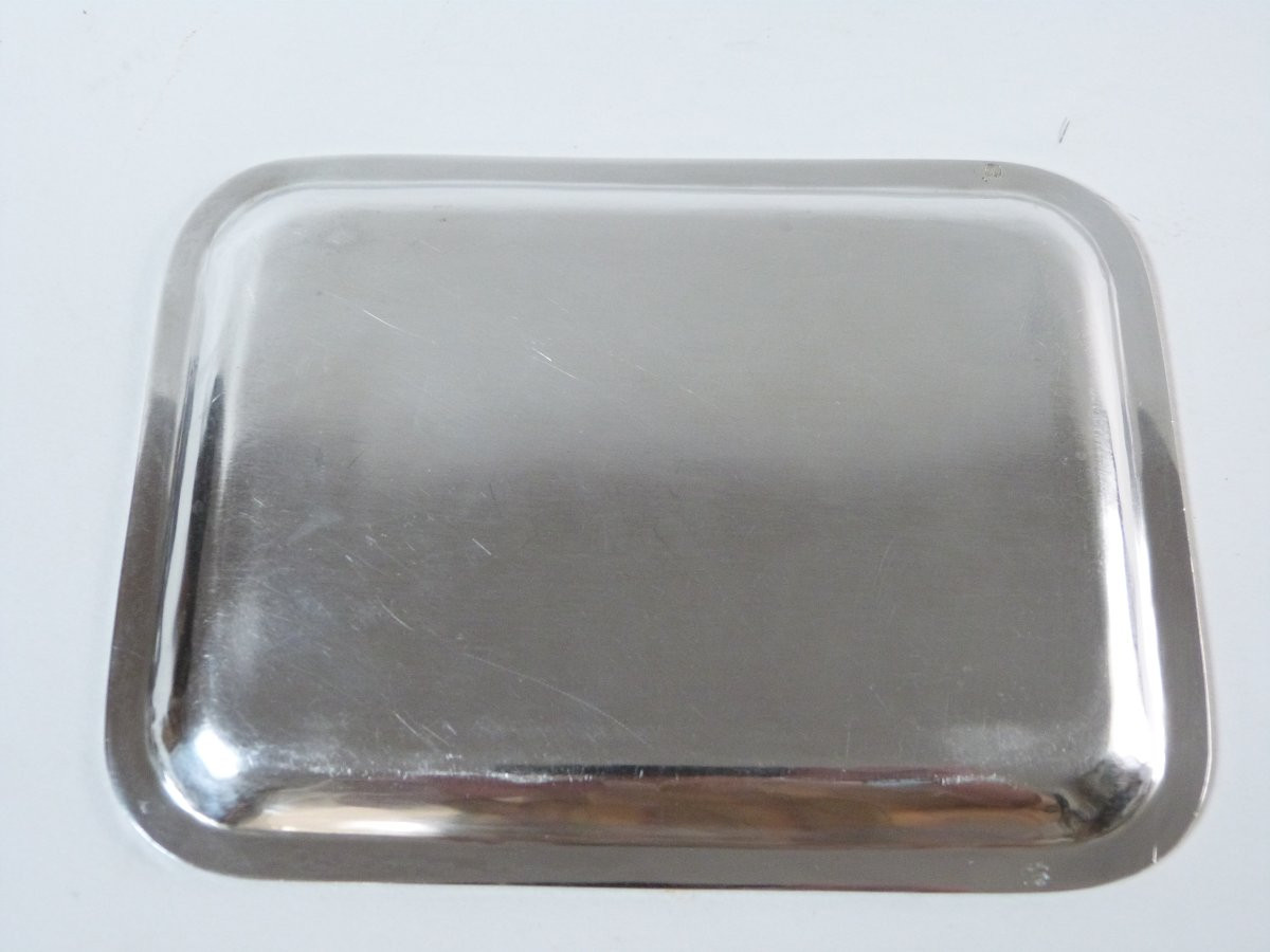 Louis XVI Silver Cross Ribbon Card Tray-photo-2