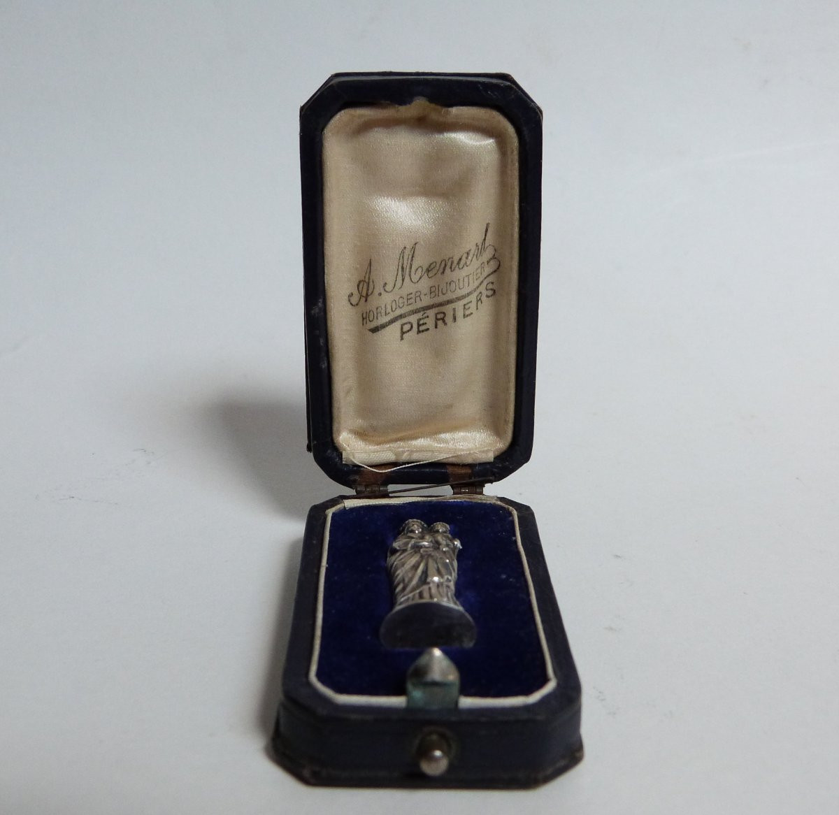 Petite vierge à l'enfant en argent massif XIXeme-photo-4