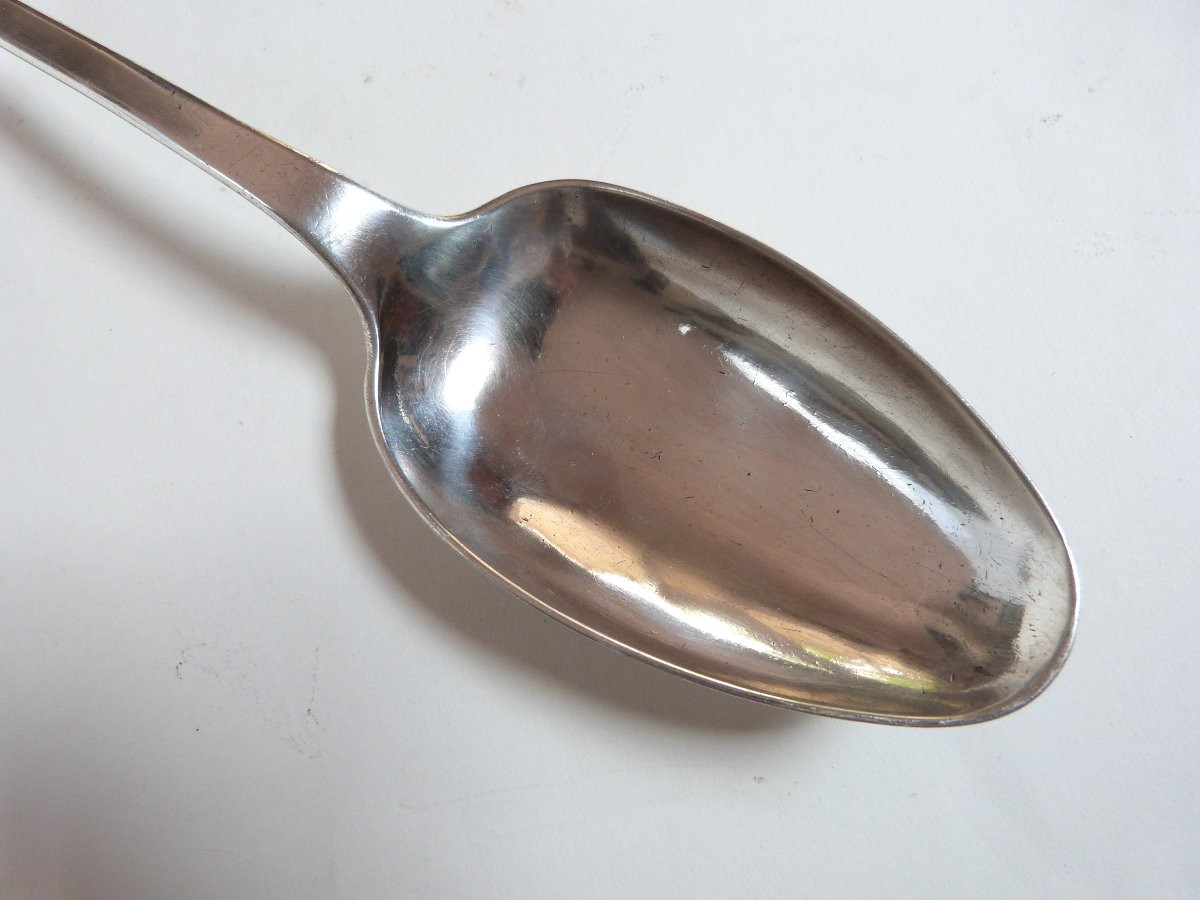 Large Solid Silver Spoon Spain Late 18th Early 19th Century-photo-2