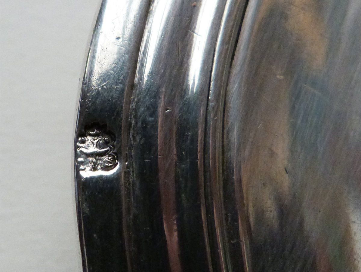 Solid Silver Dish Paris 1778 Coat Of Arms Crown Of Duke -photo-2