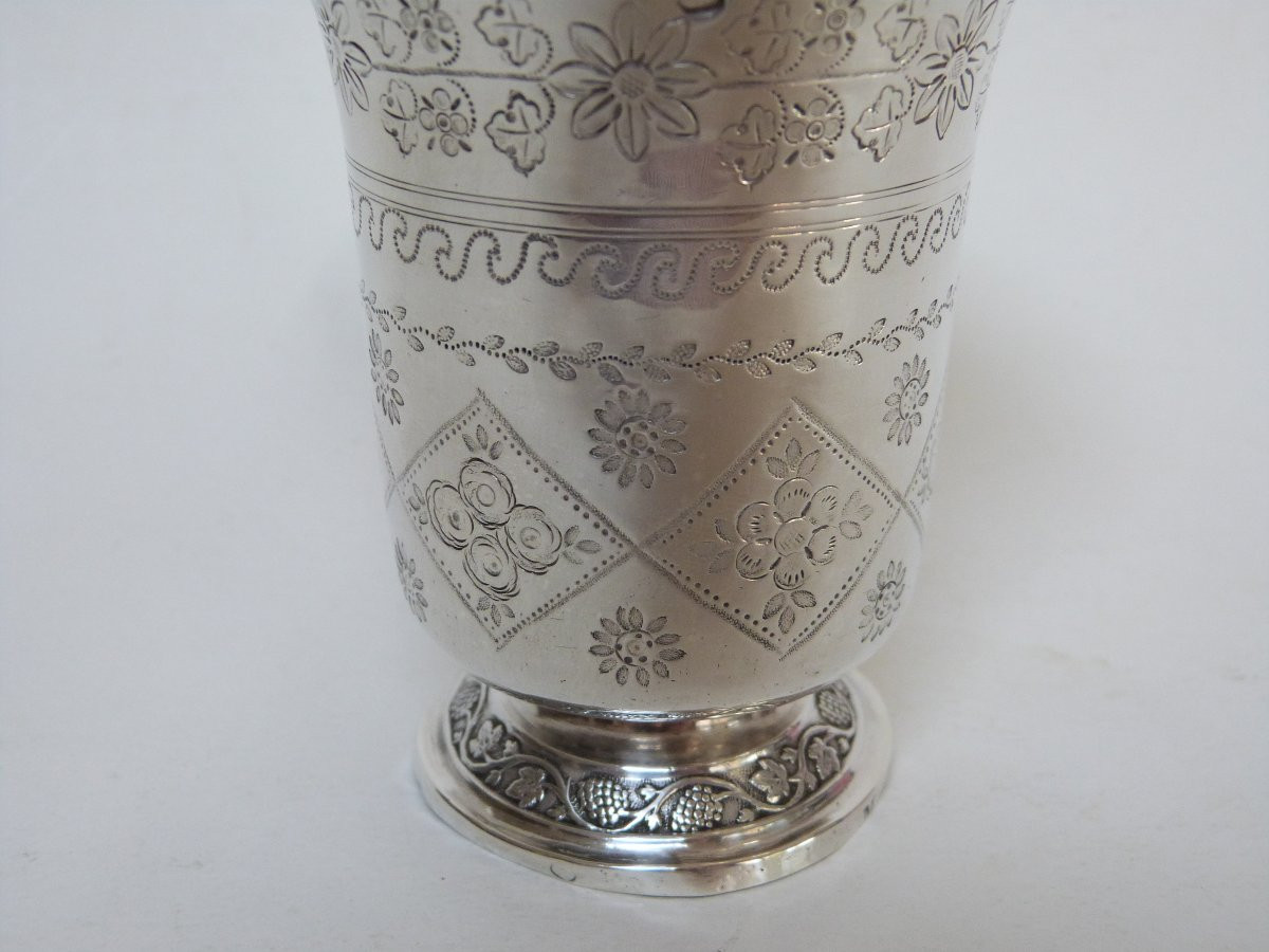 Solid Silver Cup, Late 18th Century Empire-photo-2