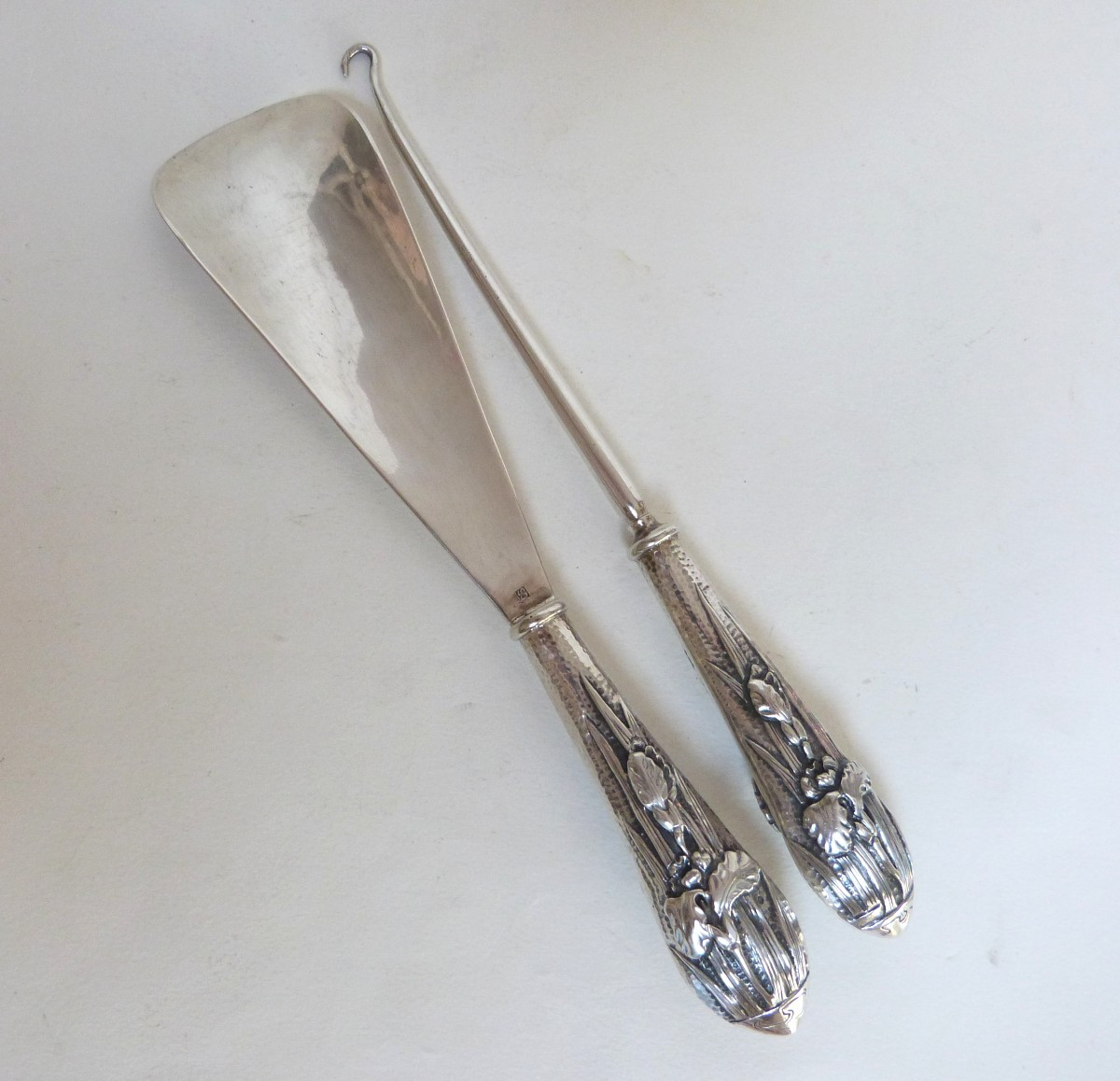 Japan Solid Silver Shoehorn And Lace Puller 