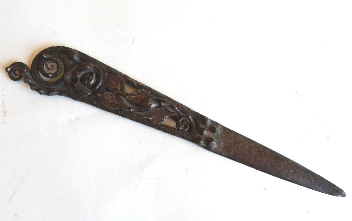 Art Deco Wrought Iron Letter Opener-photo-4