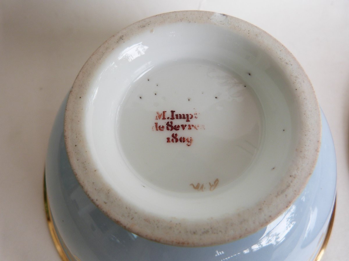 Sèvres 1809 Blue Agate Bowl From The Empire Period-photo-3