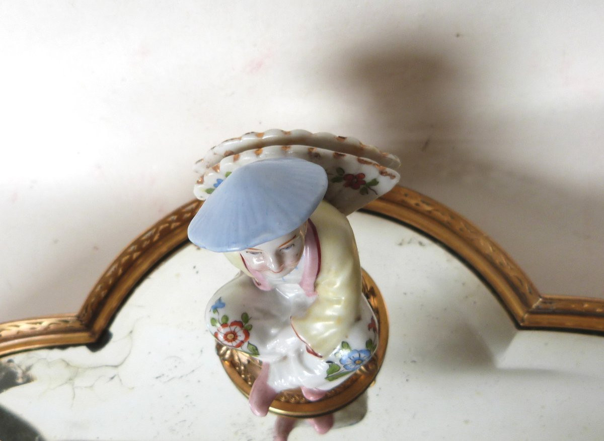 Boin Taburet Porcelain And Gilt Bronze Inkwell, Late 19th Century -photo-6