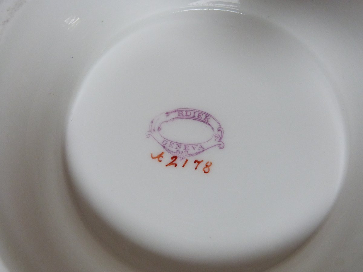 Minton pour Bordier Geneva service à dessert en porcelaine anglaise -photo-7